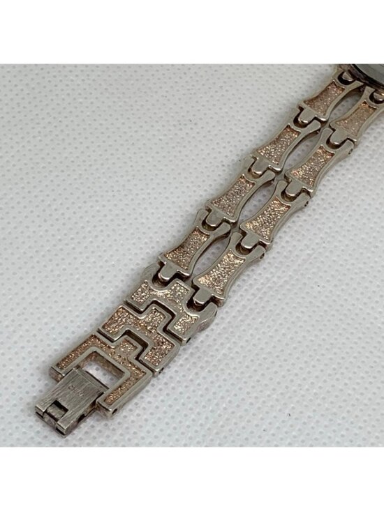 Ecclissi 925 Sterling Silver Bamboo Link women Watch quartz 25mm 7.5” running